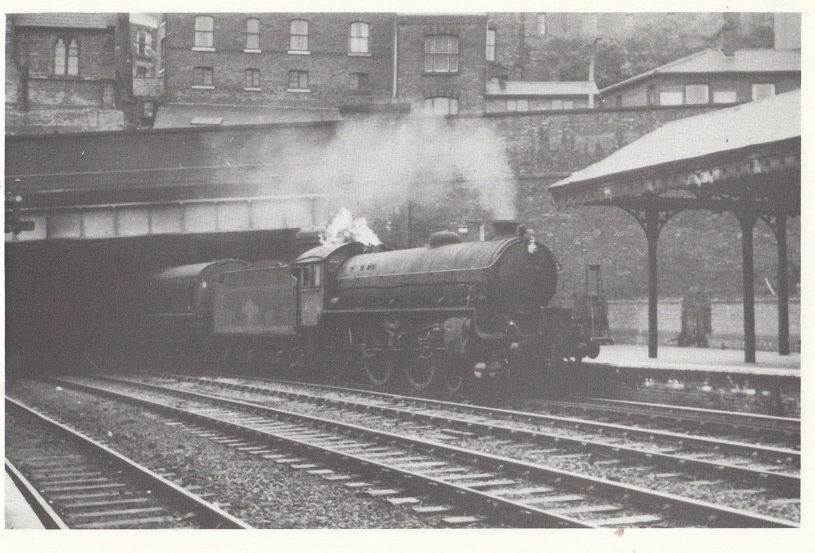 Manchester Central Station 1965 Train to Sheffield Midland Tiviot Dale 61394 Postcard