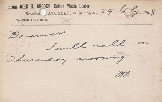 Manchester Cotton Sewing Waste Disposal Collections Antique Advertising Postcard