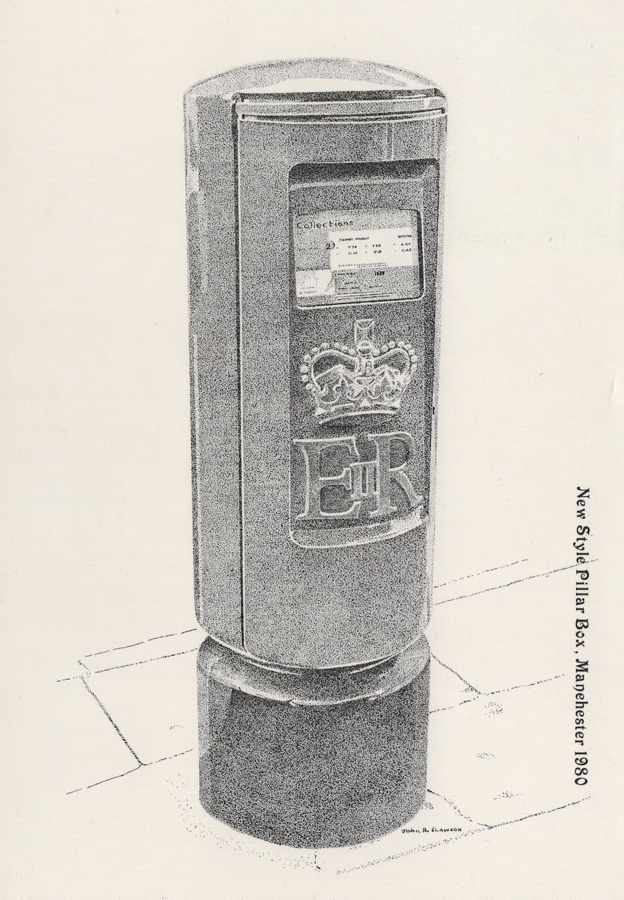 Manchester Pillar Royal Mail Letter Post Box 1980 FDC Postcard
