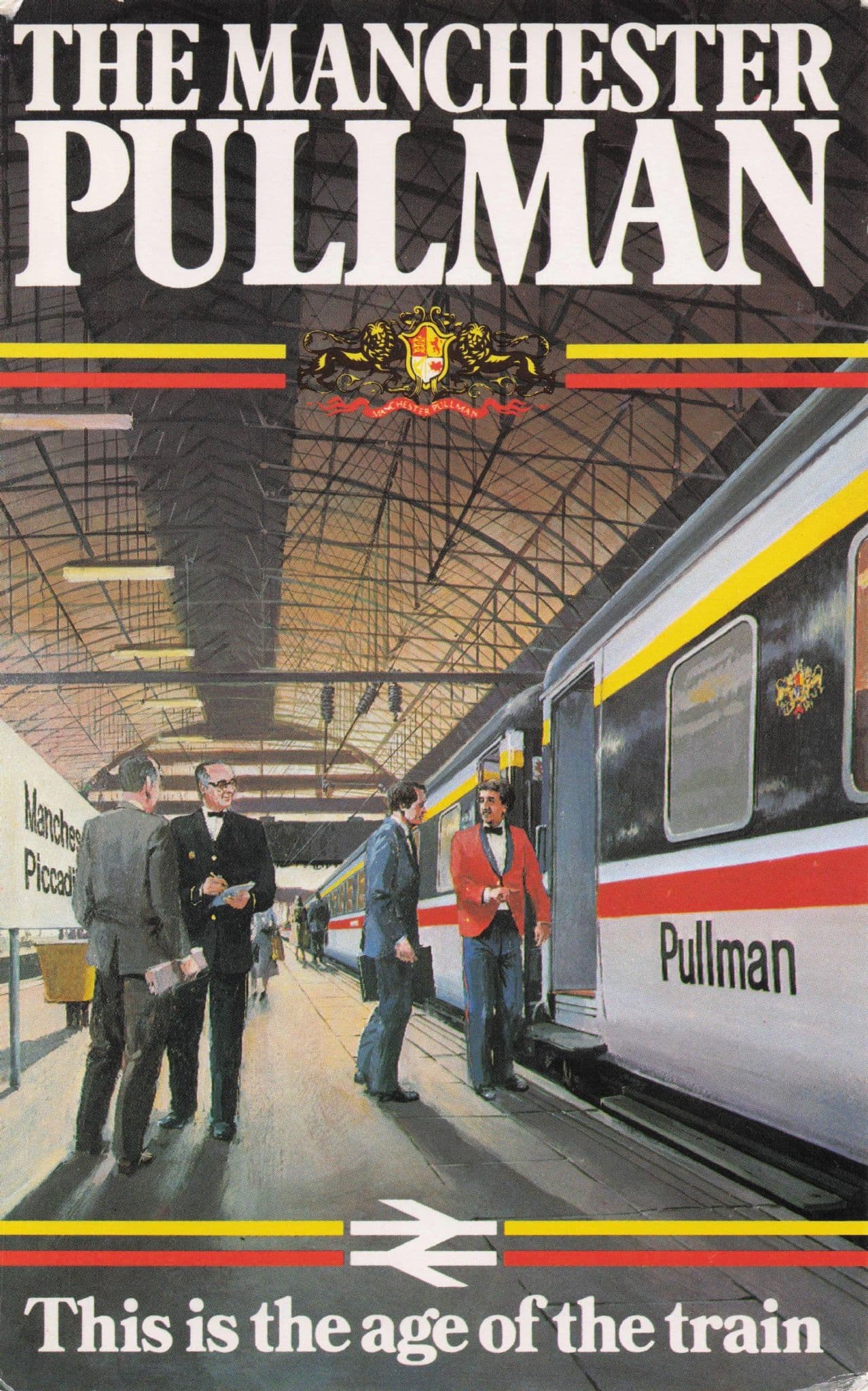 Manchester Pullman Piccadilly Station Train Advertising Postcard