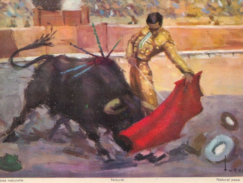 Manolette Great Bullfighter Grand Torero Painting Postcard Book