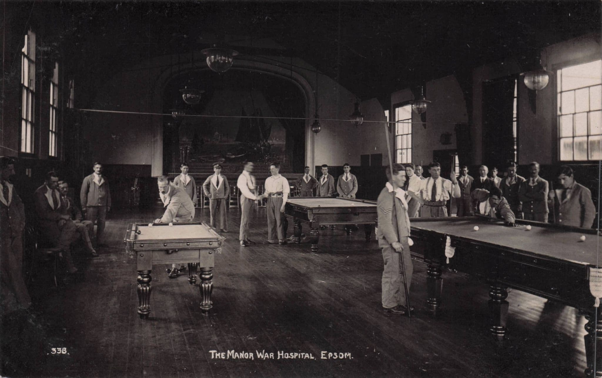 Manor War Hospital Epsom London Surrey Military Old RPC Postcard