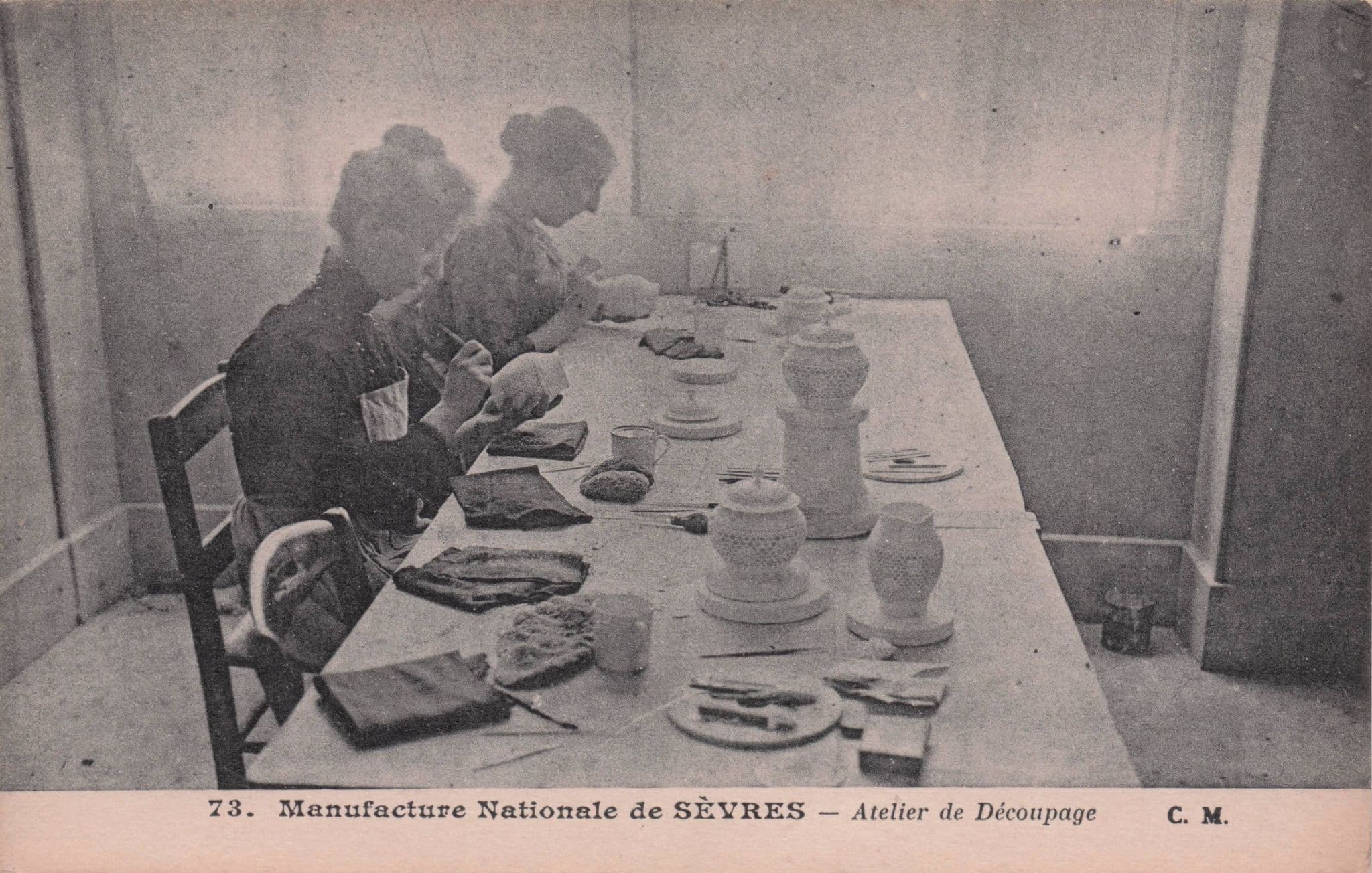 Manufacture Nationale De Sevres Atelier Decoupage French Postcard
