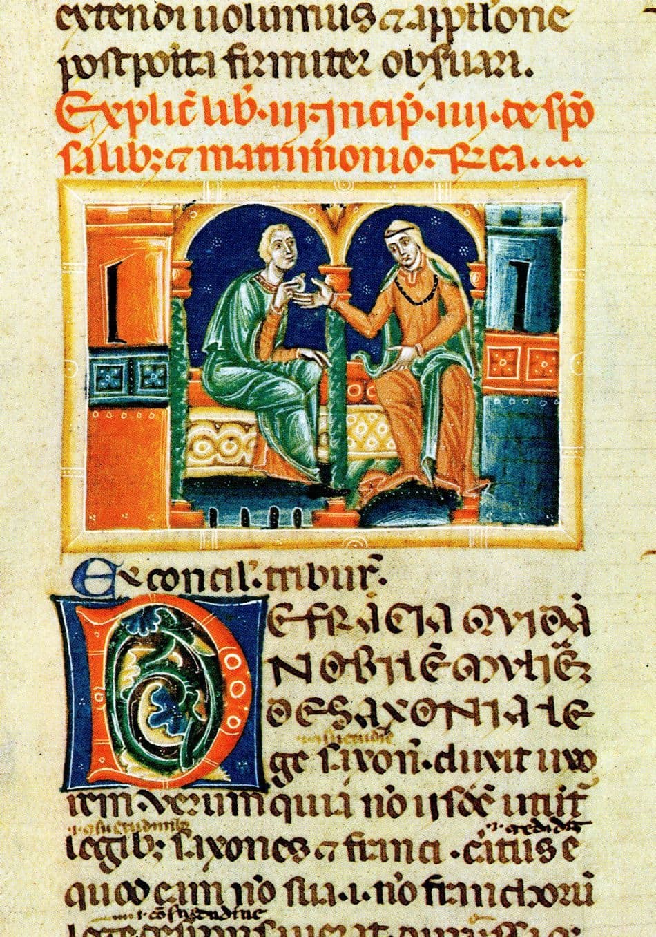 Manuscrits Du Mont Scenes D'Accordailles Postcard