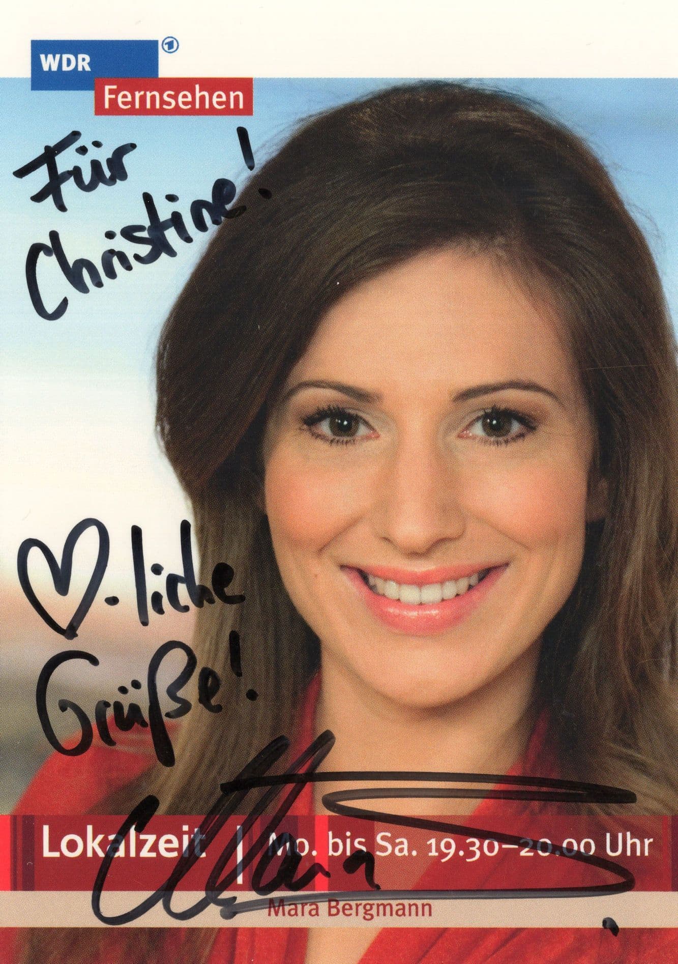 Mara Bergmann German Film TV Actress Hand Signed Photo