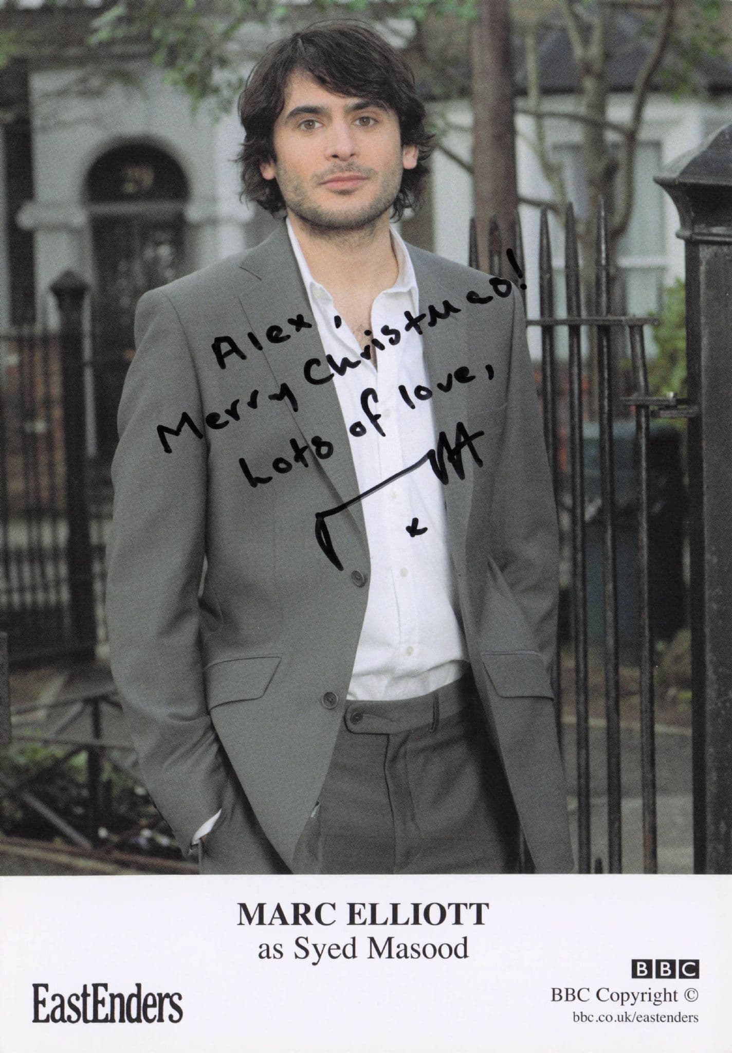 Marc Elliott as Syed Masood Eastenders Hand Signed Cast Card Photo (1)