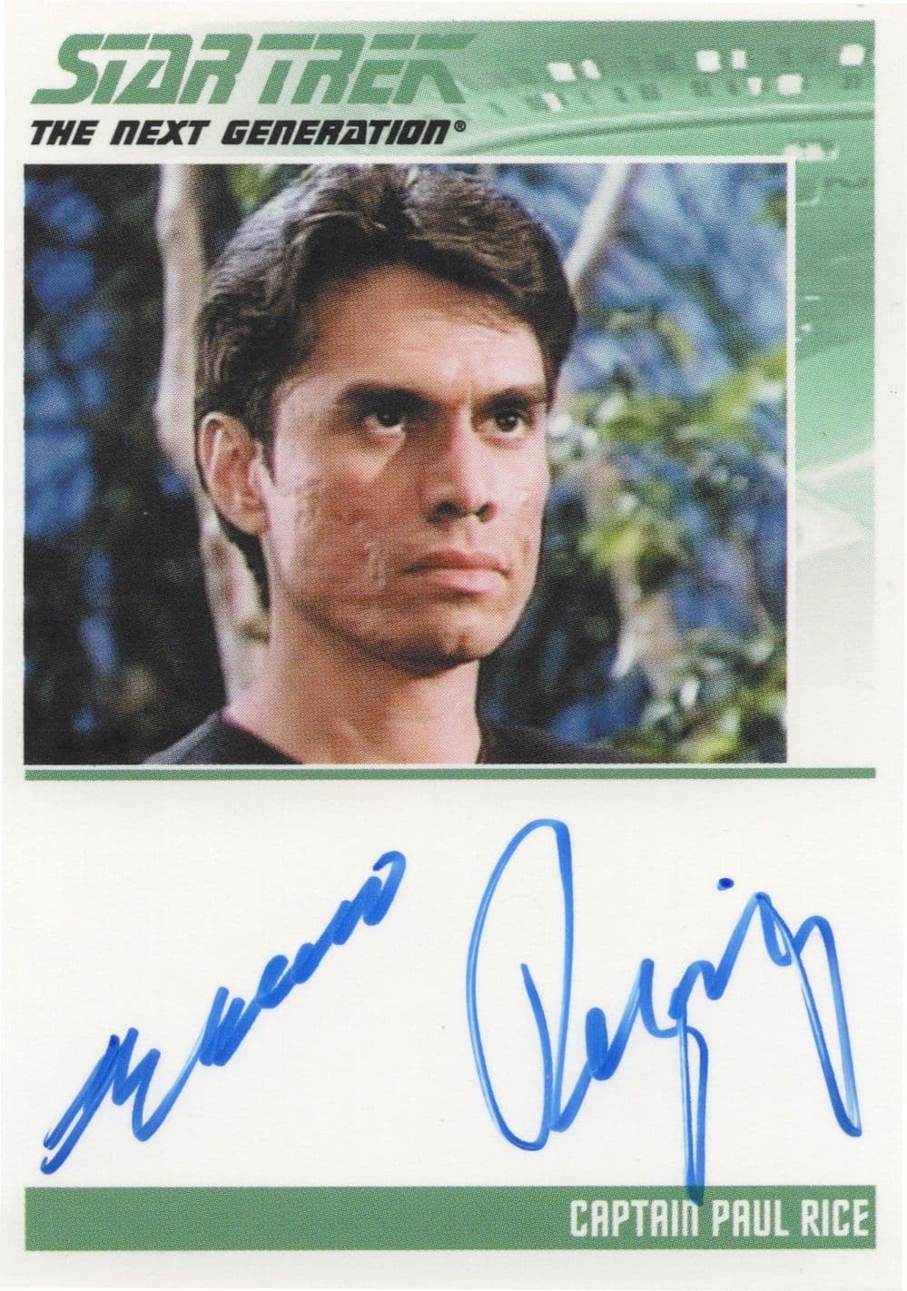 Marco Rodriguez as Captain Paul Rice Star Trek Autograph Signed Card