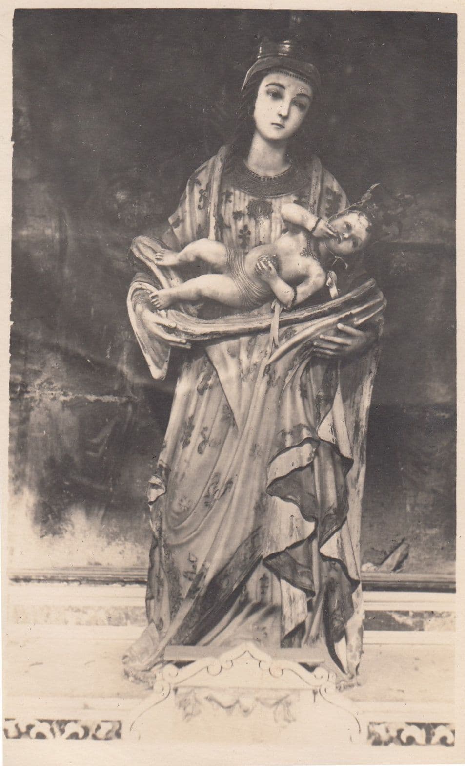 Maria Holy Mary Madonna Taormina Italy Old Postcard