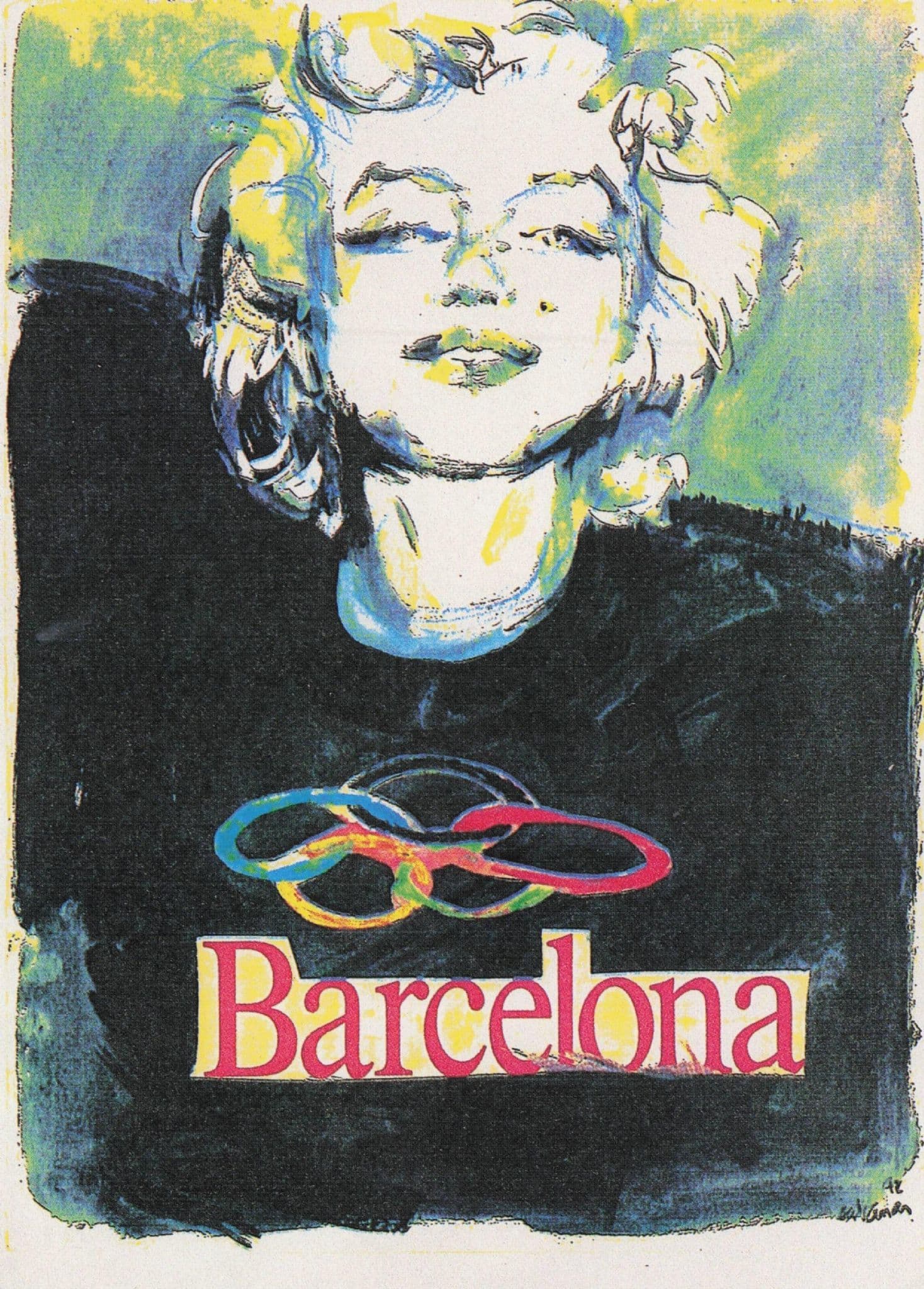 Marilyn Monroe Film Actress Barcelona Olympic Games Postcard