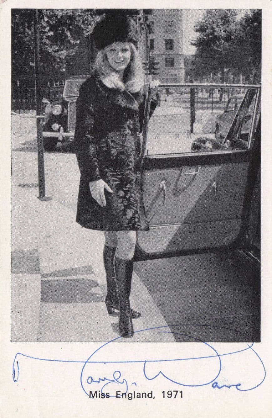 Marilyn Ward Miss England At Woolworths 1971 Official Hand Signed Photo