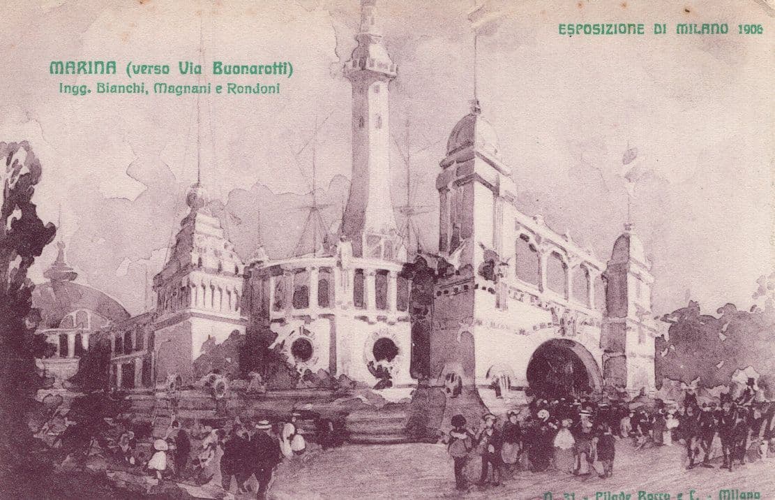 Marina Blanchi Magnani Rondoni Exposizone Milan 1906 Italy Postcard