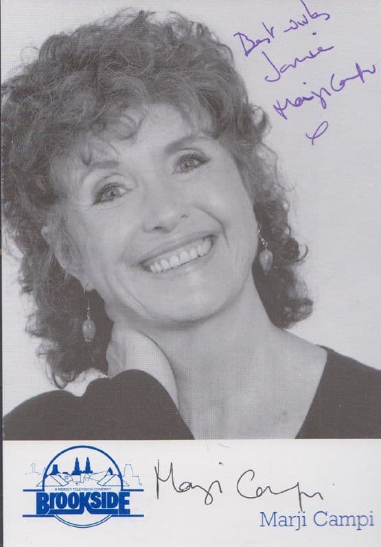 Marji Campi Vintage Brookside Hand Signed Cast Card Photo