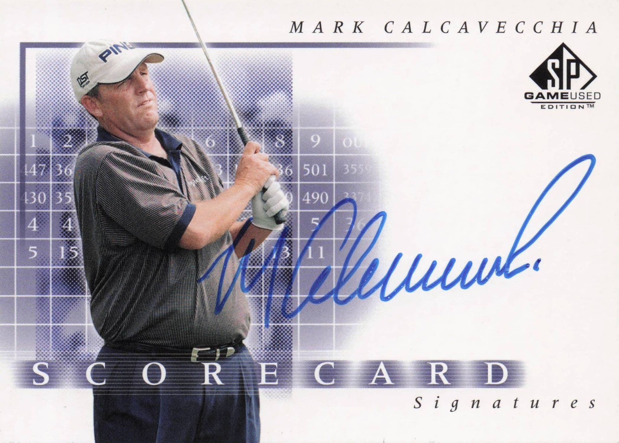 Mark Calcavecchia Scorecard Signatures Hand Signed 2002 SP Golf Autograph Card