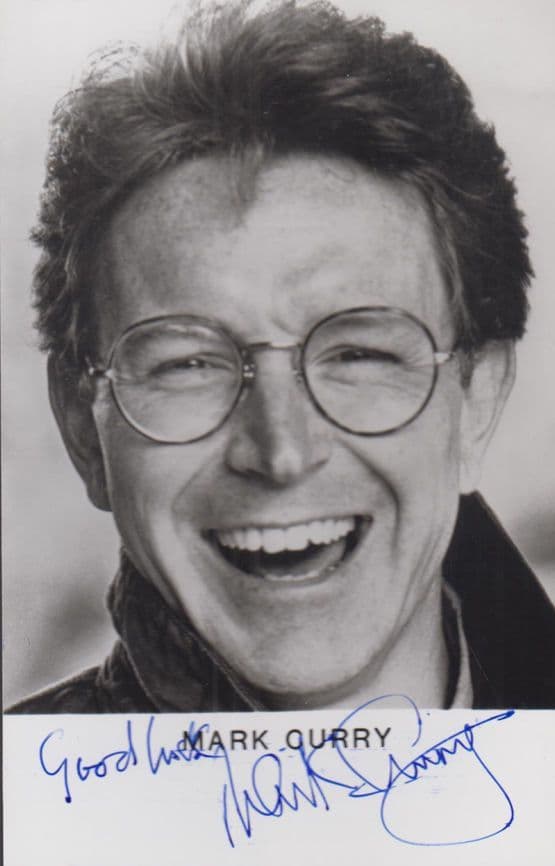Mark Curry Bllue Peter Presenter Vintage Hand Signed Publicity Photo