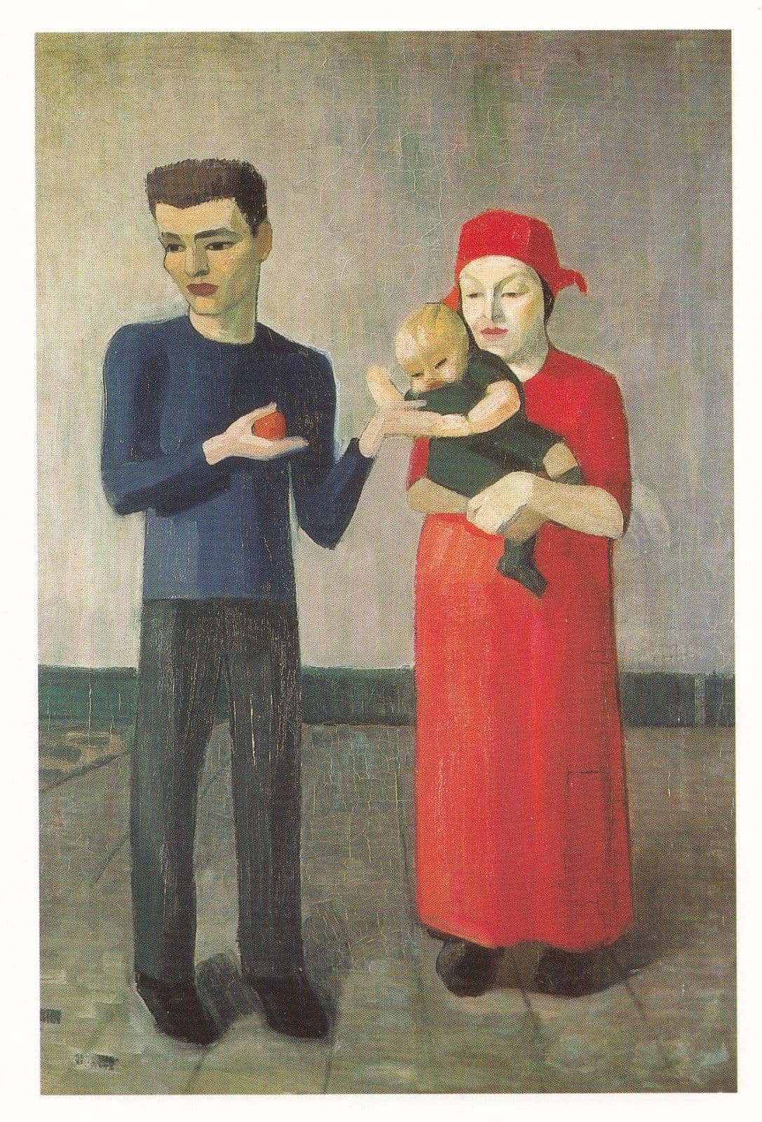 Mark Gertler Family Group Painting Postcard