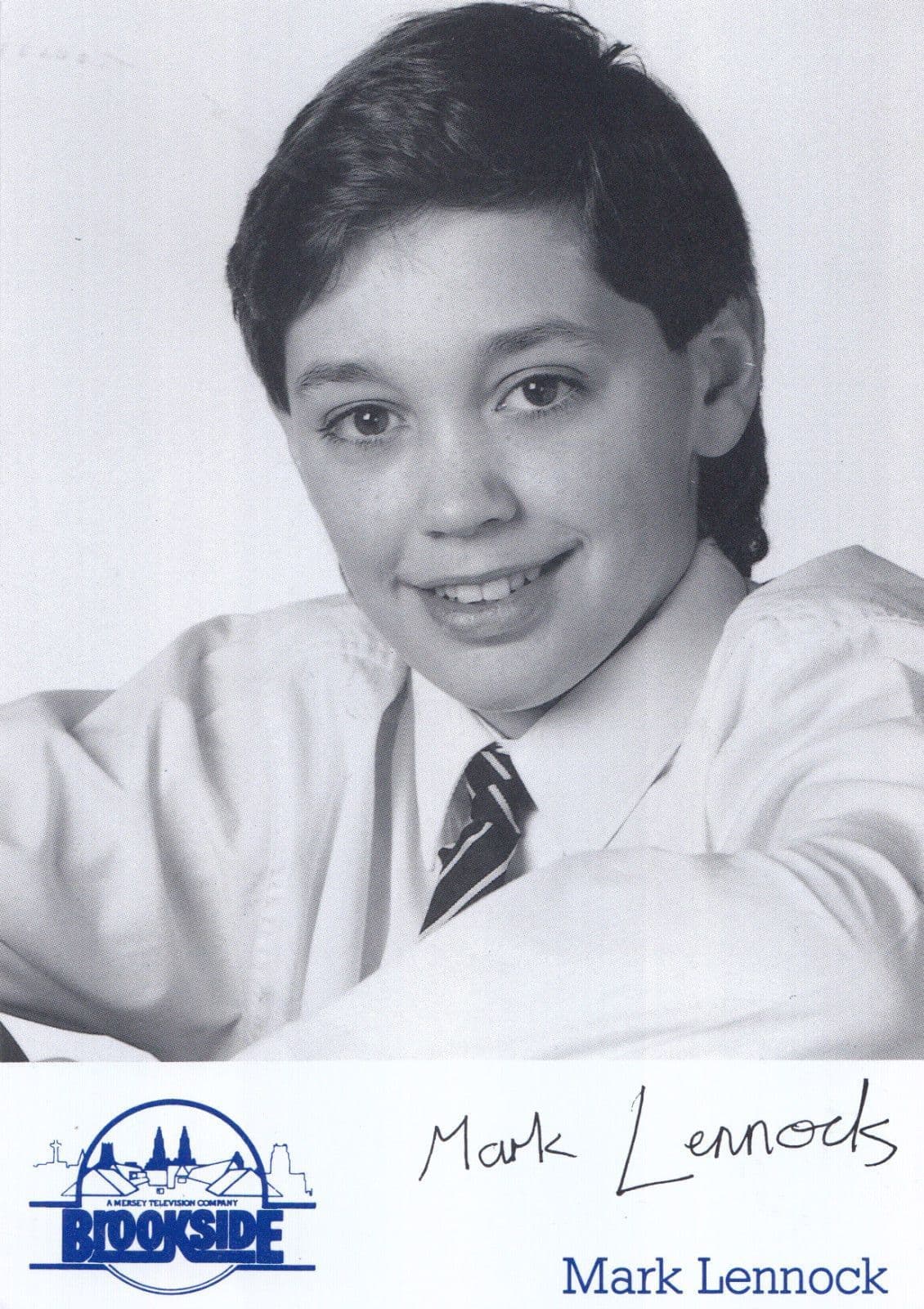 Mark Lennock Printed But Hand Signed Apperance Brookside Cast Card Photo