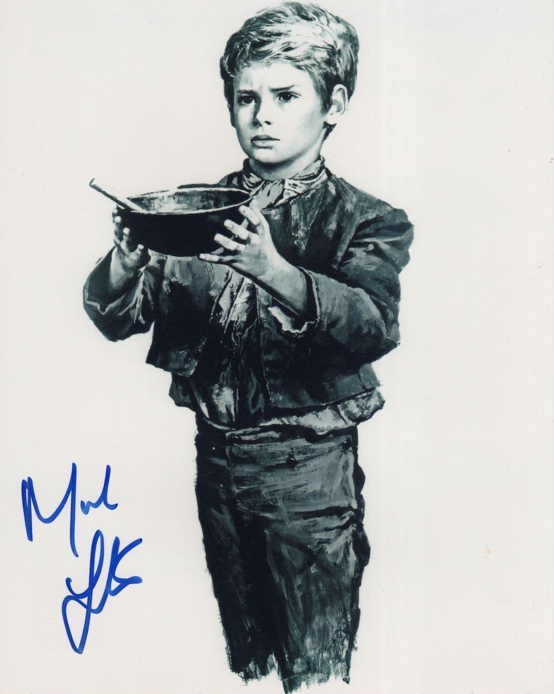 Mark Lester of Oliver Film Large 10x8 Hand Signed Photo