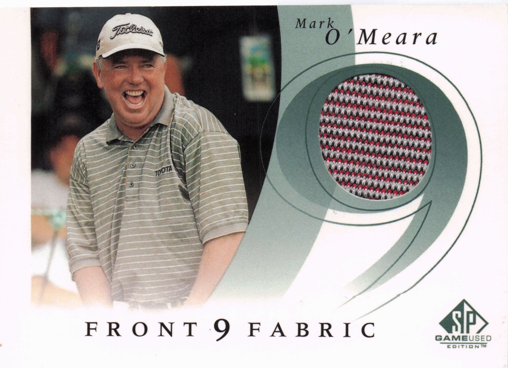 Mark O'Meara Front 9 Fabric 2002 Upper Deck Authentic Shirt Card
