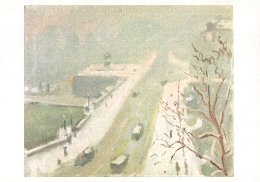 Marquet Pont Neuf With Snow Sous Le Neige Old Painting Postcard