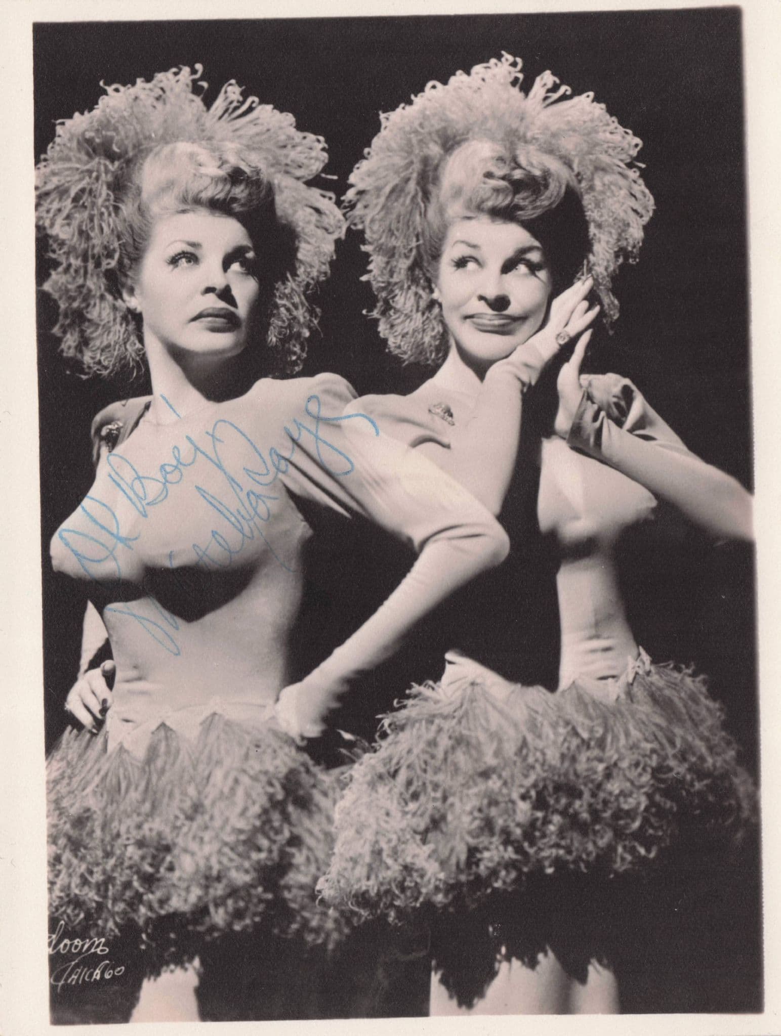 Martha Raye American Historic Actress Large Antique Hand Signed Photo