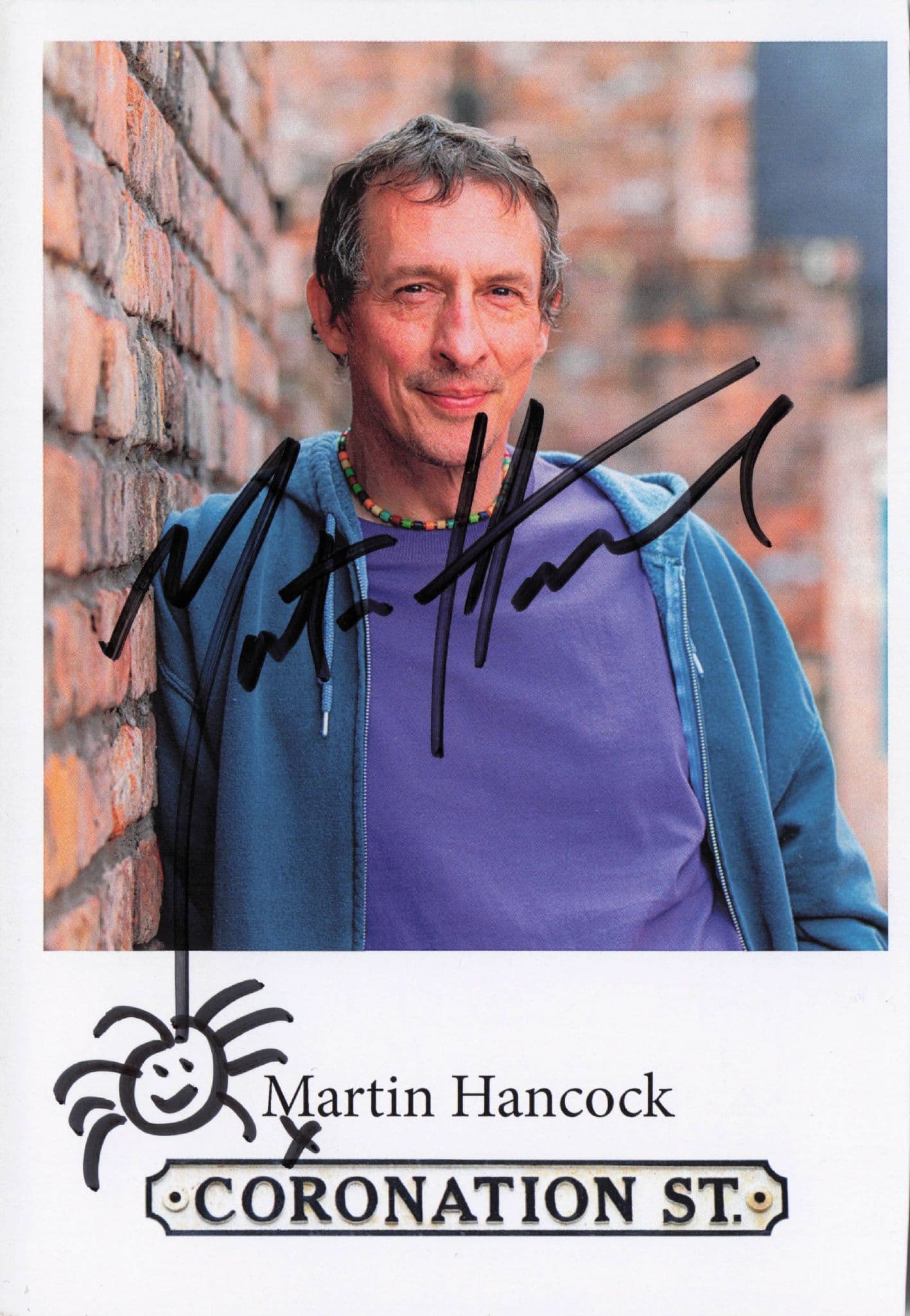 Martin Hancock Coronation Street Hand Signed Cast Photo & Spider