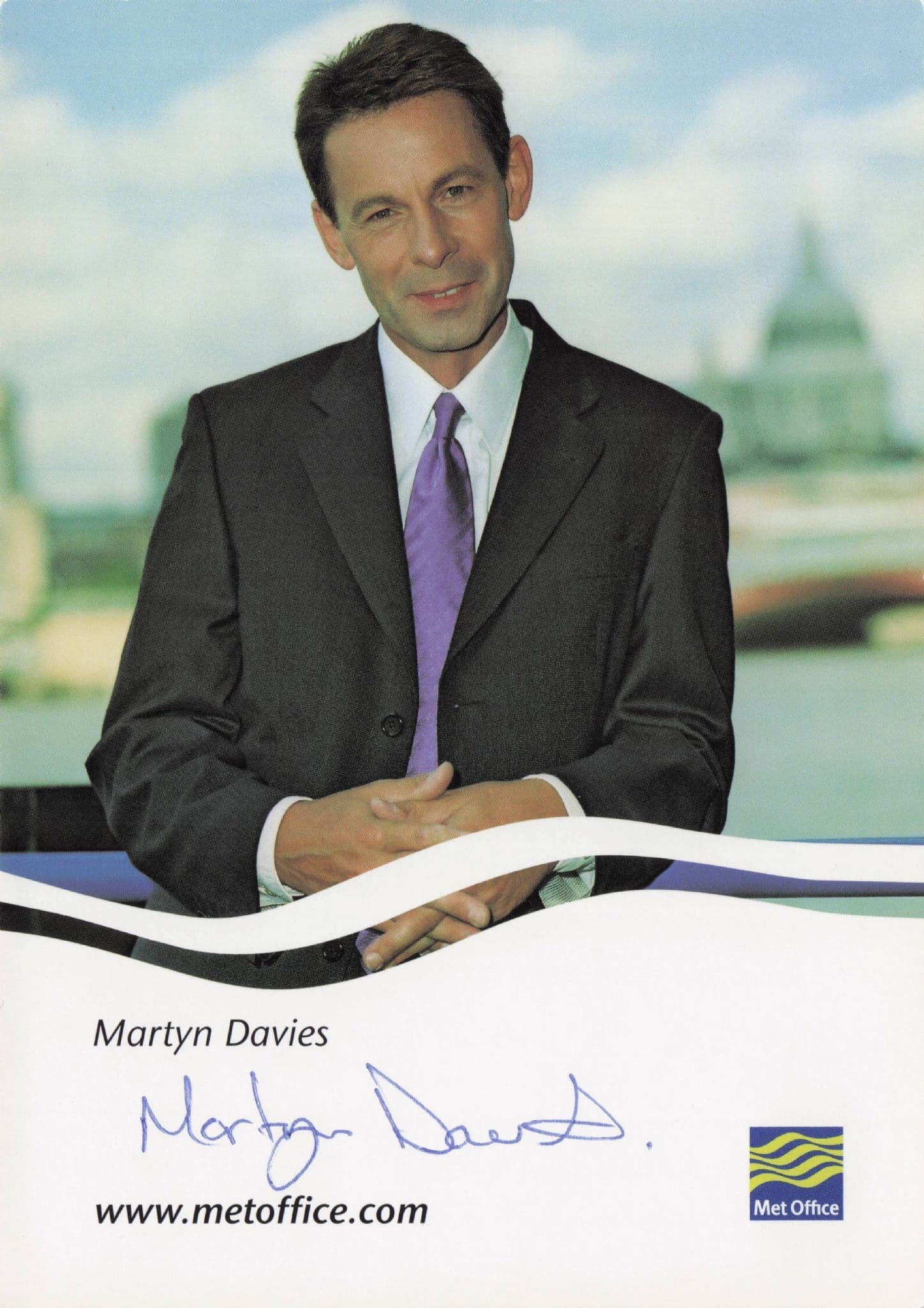 Martyn Davies The Met Office TV Weatherman Hand Signed Photo