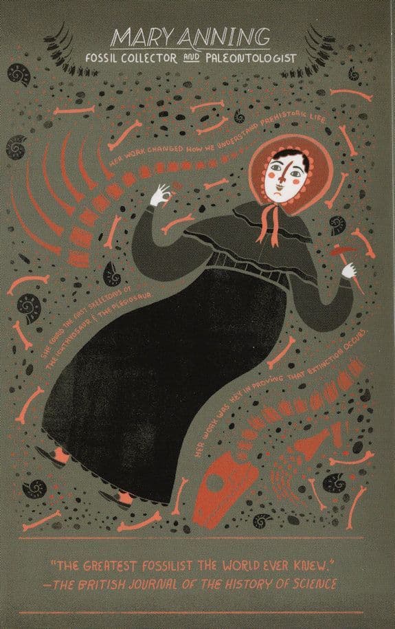 Mary Anning Dorset Fossil Collector Palaeontologist Scientist Postcard