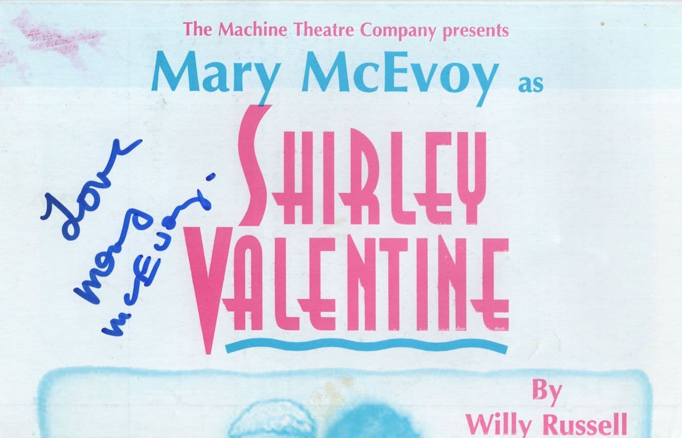 Mary McEvoy Glenroe Shirley Valentine Irish Hand Signed Theatre Programme