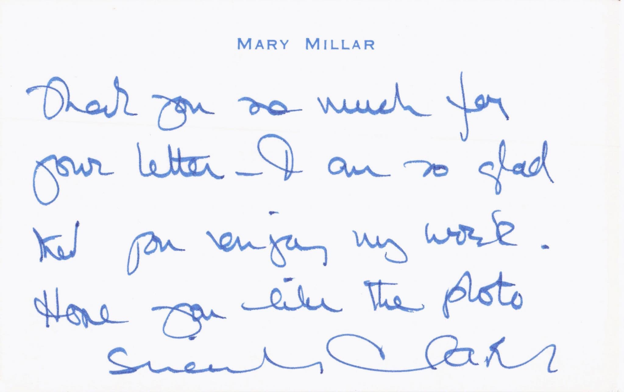 Mary Millar Keeping Up Appearances Hand Signed Official Card & Message