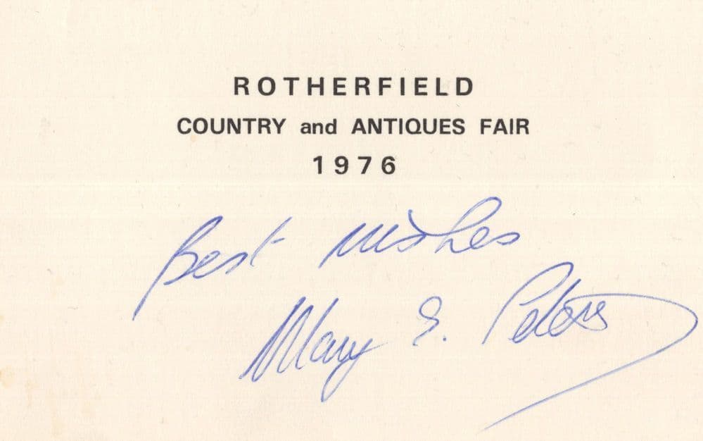 Mary Peters Irish Olympic Athlete Rotherham 1976 Hand Signed Autograph