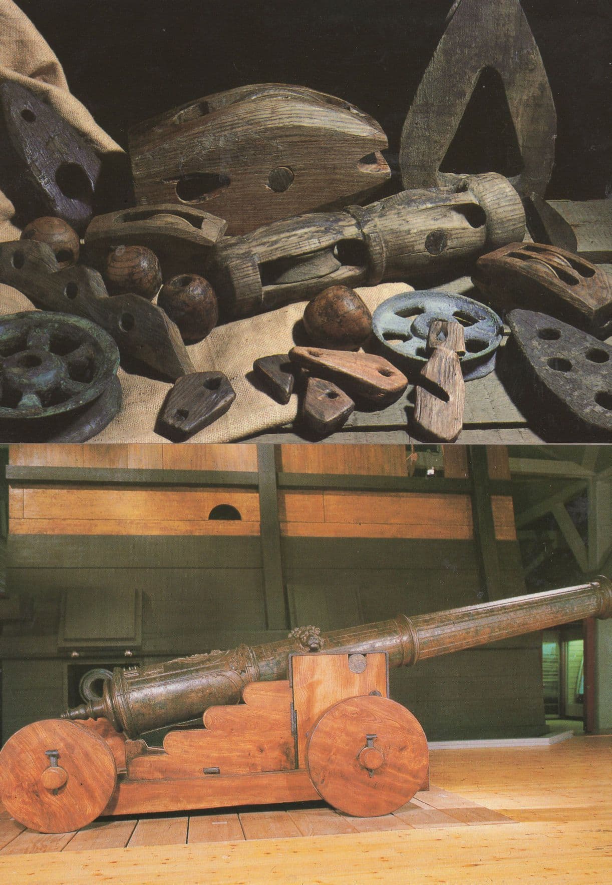 Mary Rose Ship Bronze Gun Rigging Elements 2x Postcard s