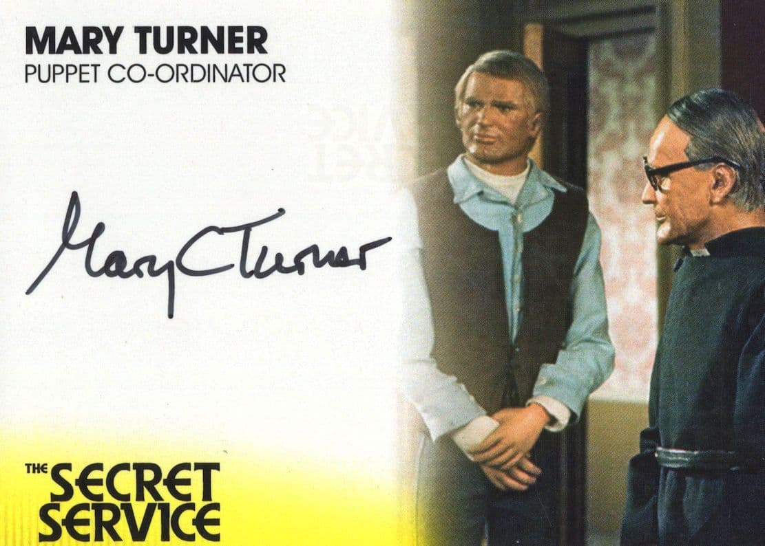 Mary Turner Gerry Anderson Secret Service Puppeteer Autograph Card