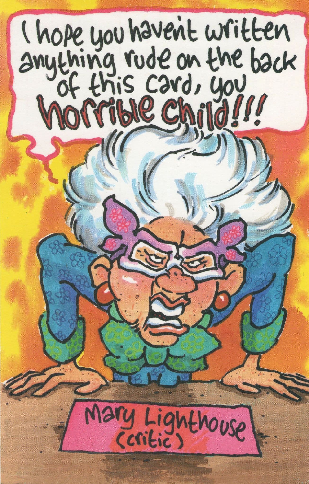 Mary Whitehouse Oink Viz Style Magazine Advertising Postcard