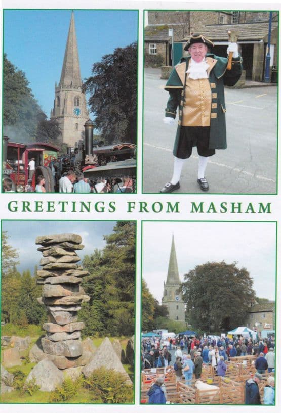 Masham Market Town Crier at the Steam Rally Sheep Fair Yorkshire Postcard
