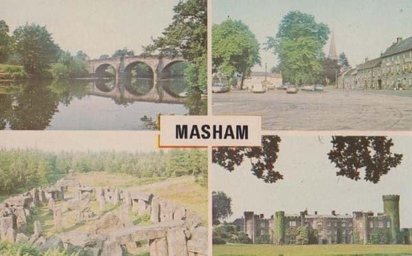 Masham Yorkshire Village Muti Views Mint Rare 1970s Postcard