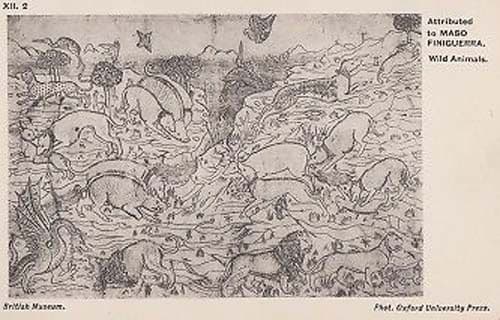 Maso Finugeurra Wild Animals Mural Antique Museum Statue Sculpture Rare Postcard