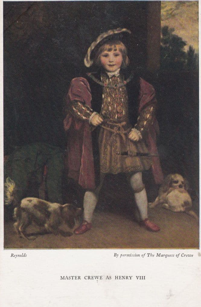 Master Crewe as Henry VIII Antique Painting Postcard