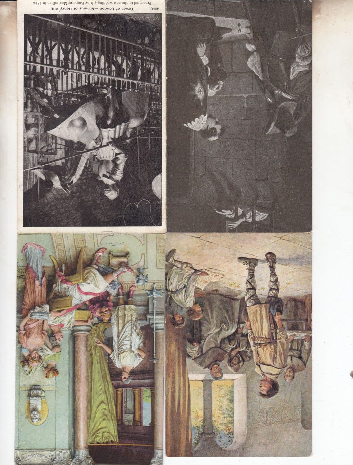 Mastroianni Quo Vadis Caedmon Tower Of London 4x Old Battle Painting Postcard s