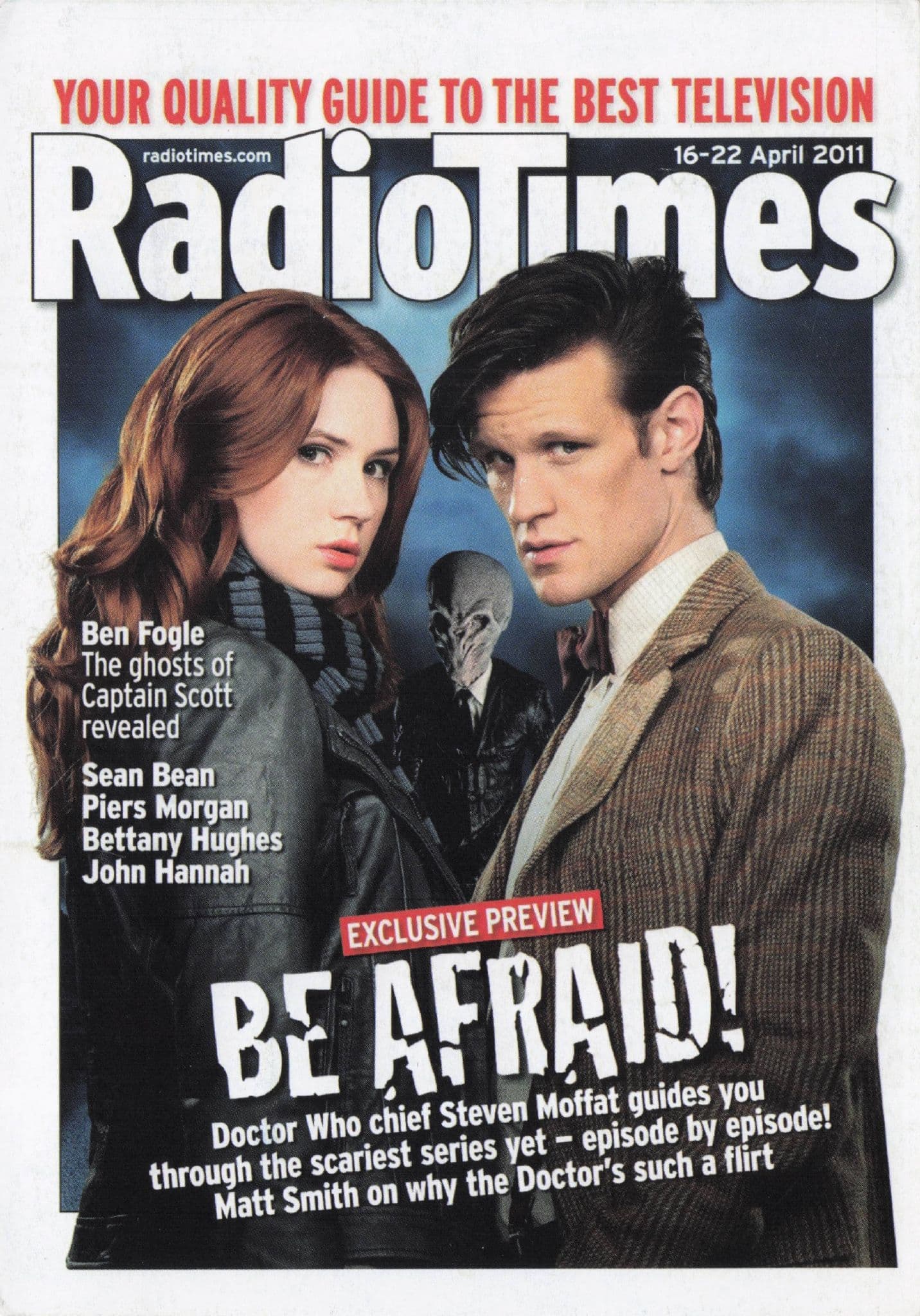 Matt Smith Dr Who Radio Times Scary Series Postcard