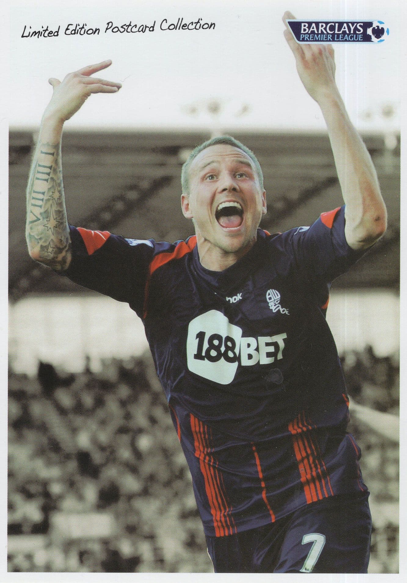 Matty Taylor Bolton Football Club vs Stoke 2010 Goal Limited Postcard