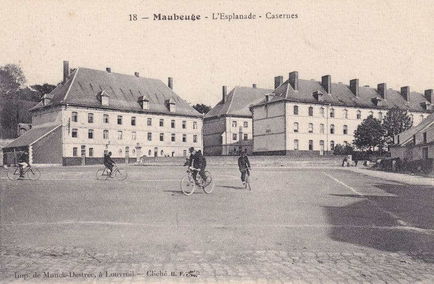 Mauberge Esplanade Military Barracks Belgium Border French Old Postcard