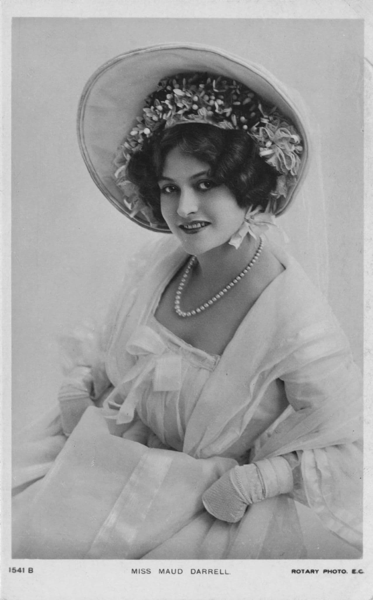 Maud Darrell Edwardian Actress Rotary Real Photo Postcard