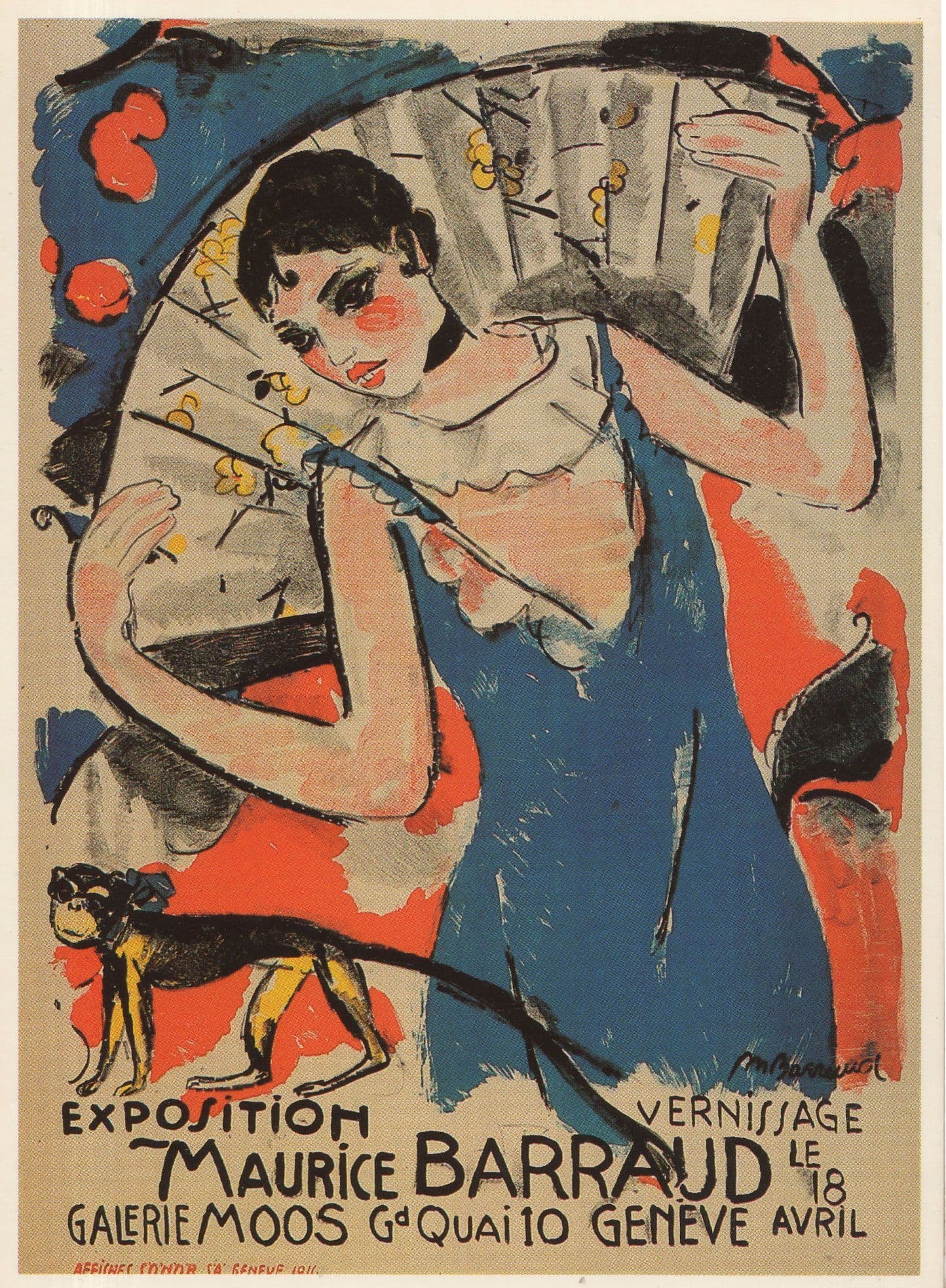 Maurice Barraud Art Painting Geneve Swiss Exhibition Postcard