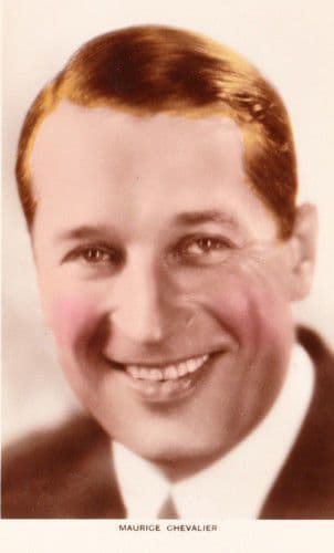 Maurice Chevalier Hand Coloured Vintage Real Photo Postcard