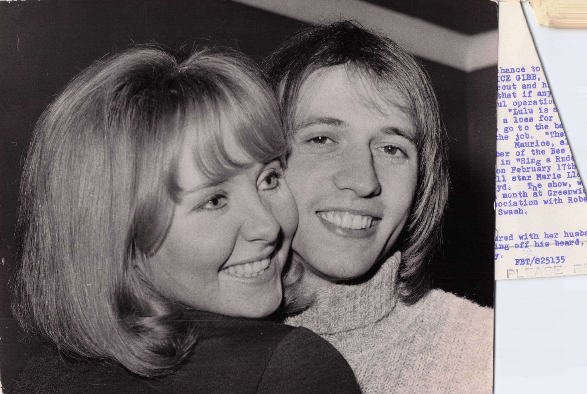 Maurice Gibb The Bee Gees Loses Beard Lulu 1970 Large Press Photo