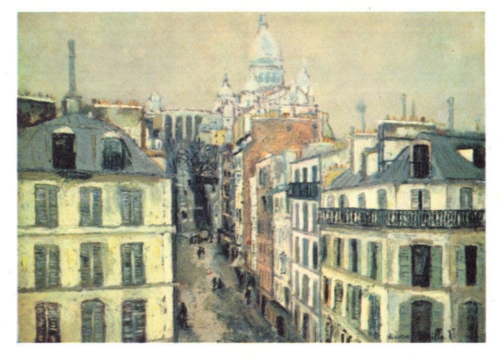 Maurice Utrillo Montmartre La Rue Chappe Painting Postcard