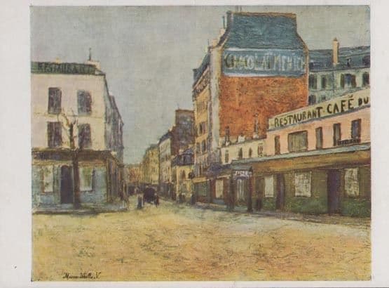 Maurice Utrillo Street at Auteuil London Soho Gallery Painting Postcard