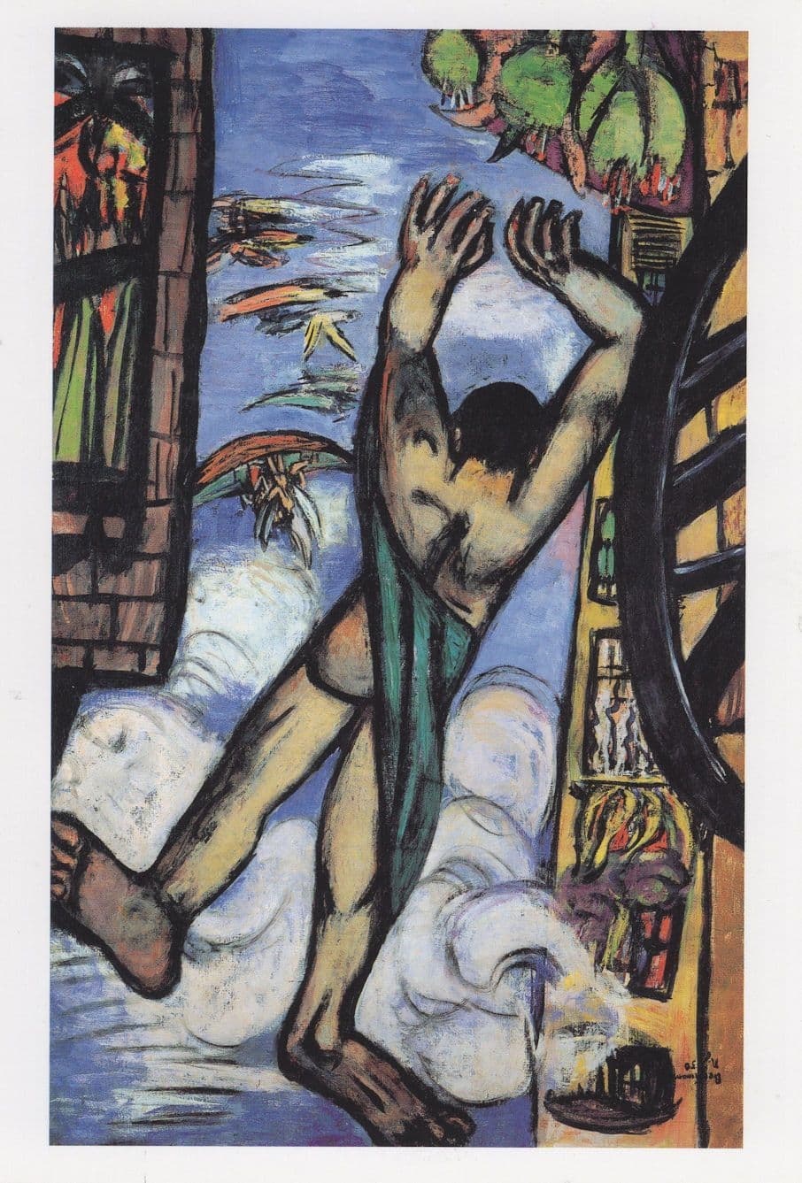 Max Beckmann The Falling Man German Painting Postcard