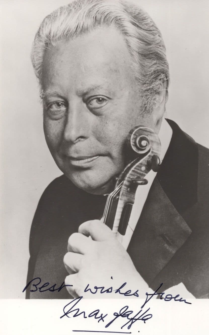 Max Jaffa Violinist Vintage Hand Signed Photo MINT