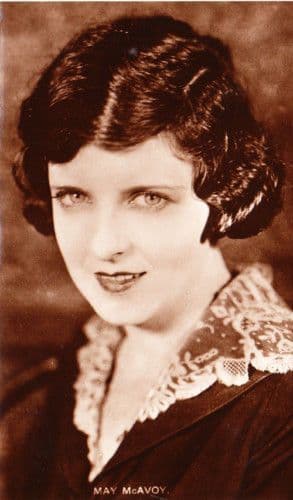 May McAvoy Framed Effect Antique Actress Real Photo Postcard